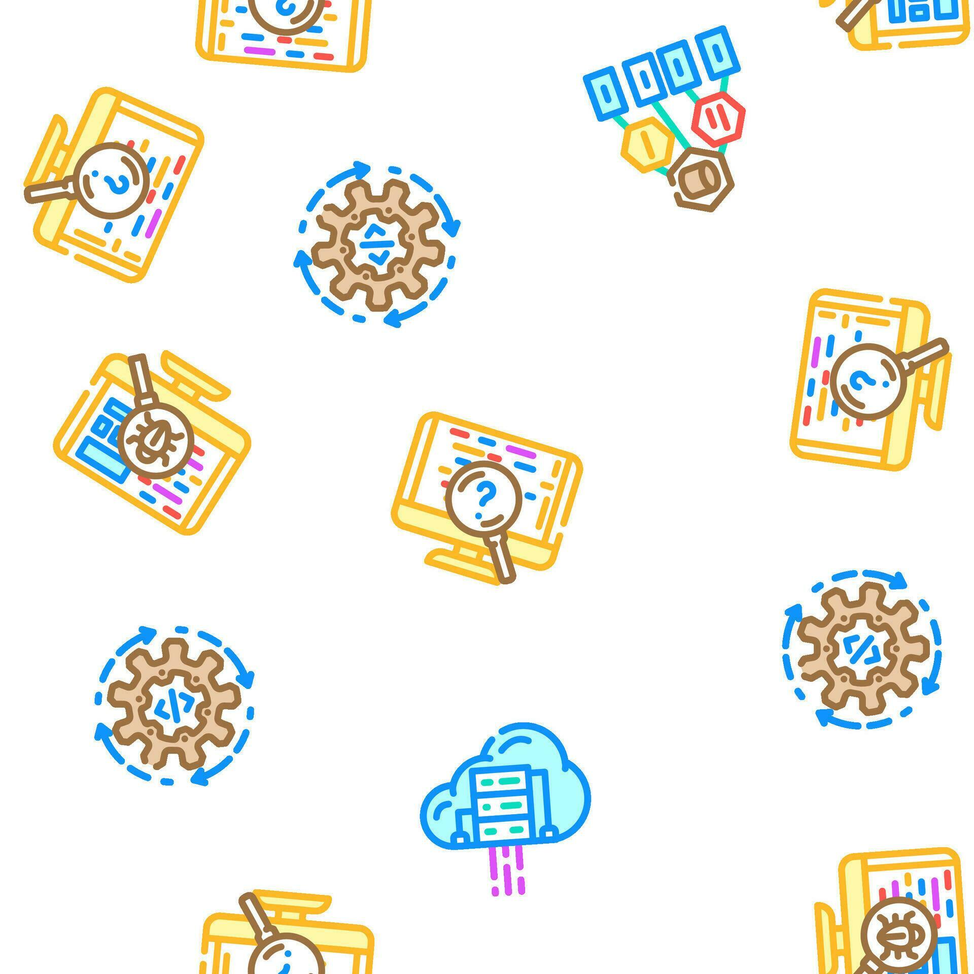 software compute, engineer vector seamless pattern 32522895 Vector Art ...