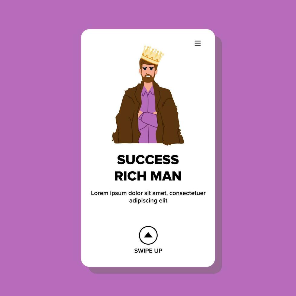 investment success rich man vector