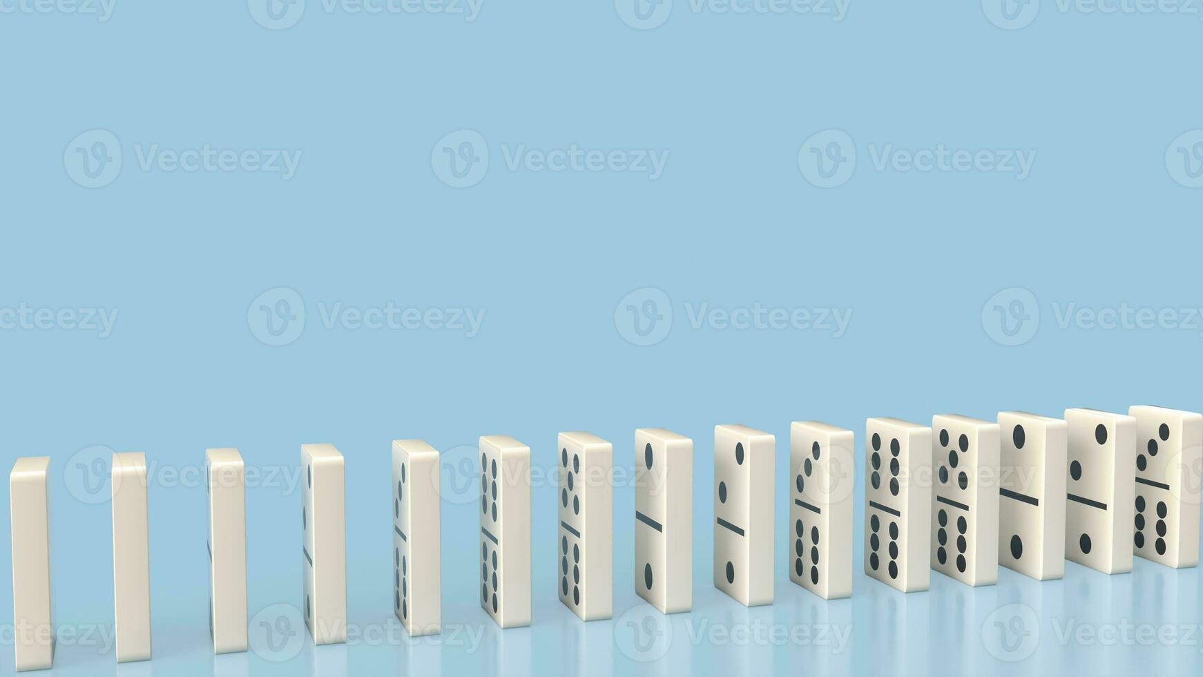The Dominoes is a classic tabletop game 3d rendering photo