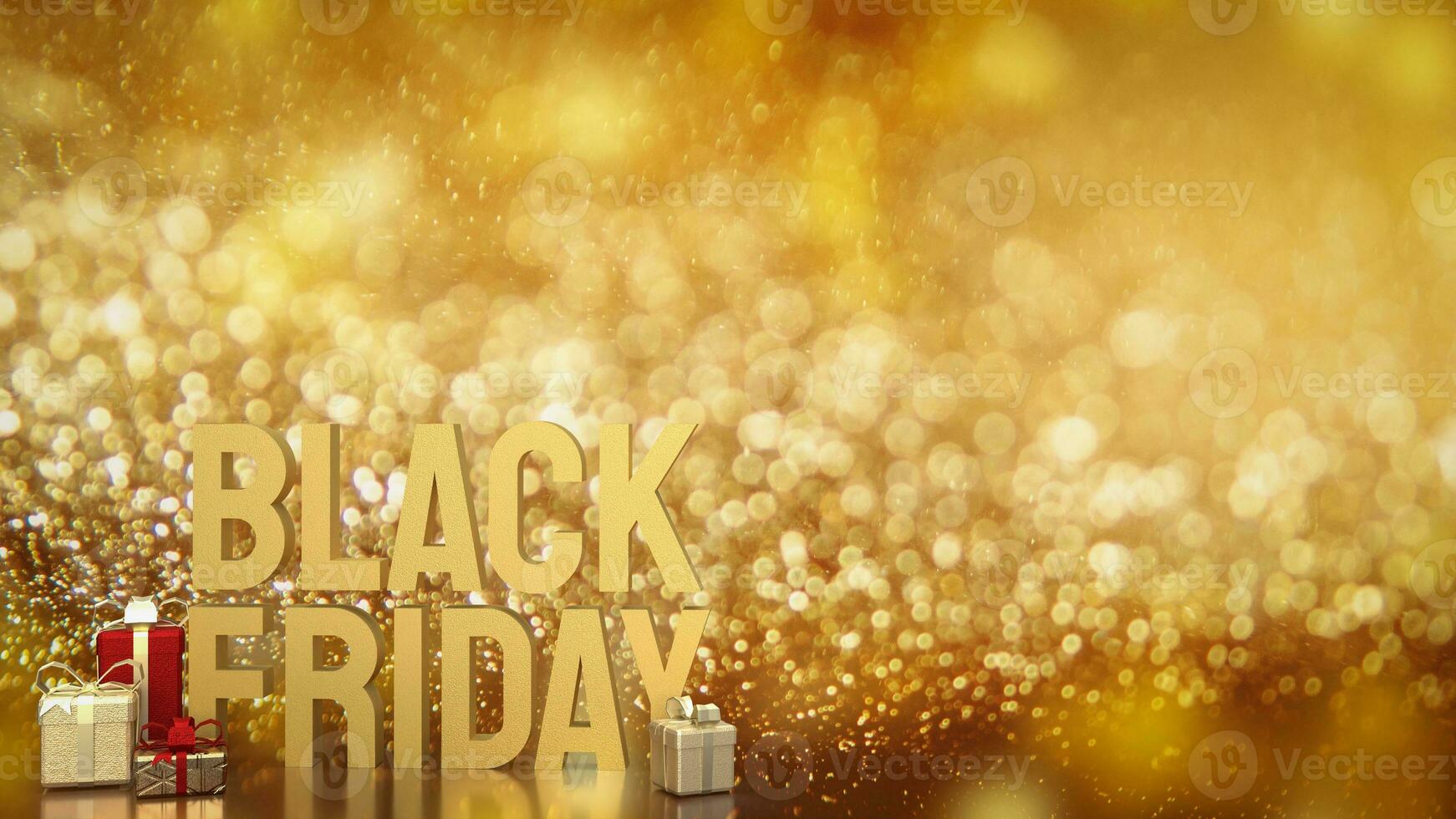 The Black Friday  for Holiday or celebrity and marketing concept 3d rendering photo