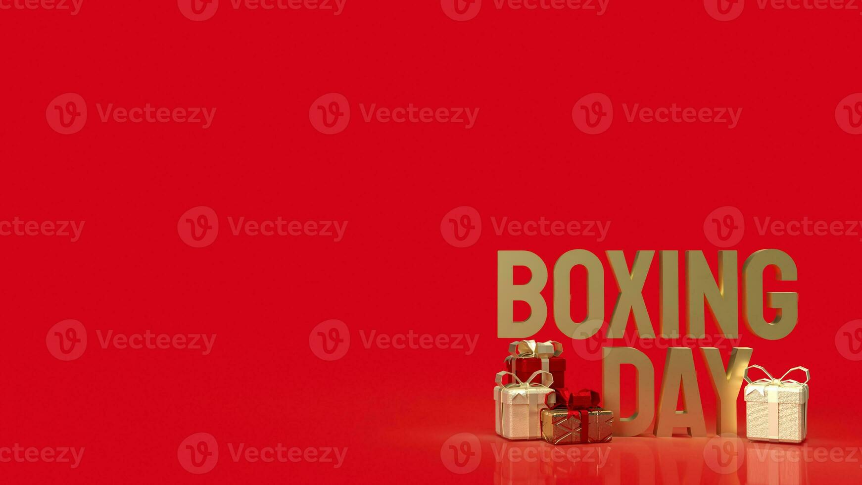 The Gift box and Boxing Day word for Marketing concept 3d rendering photo