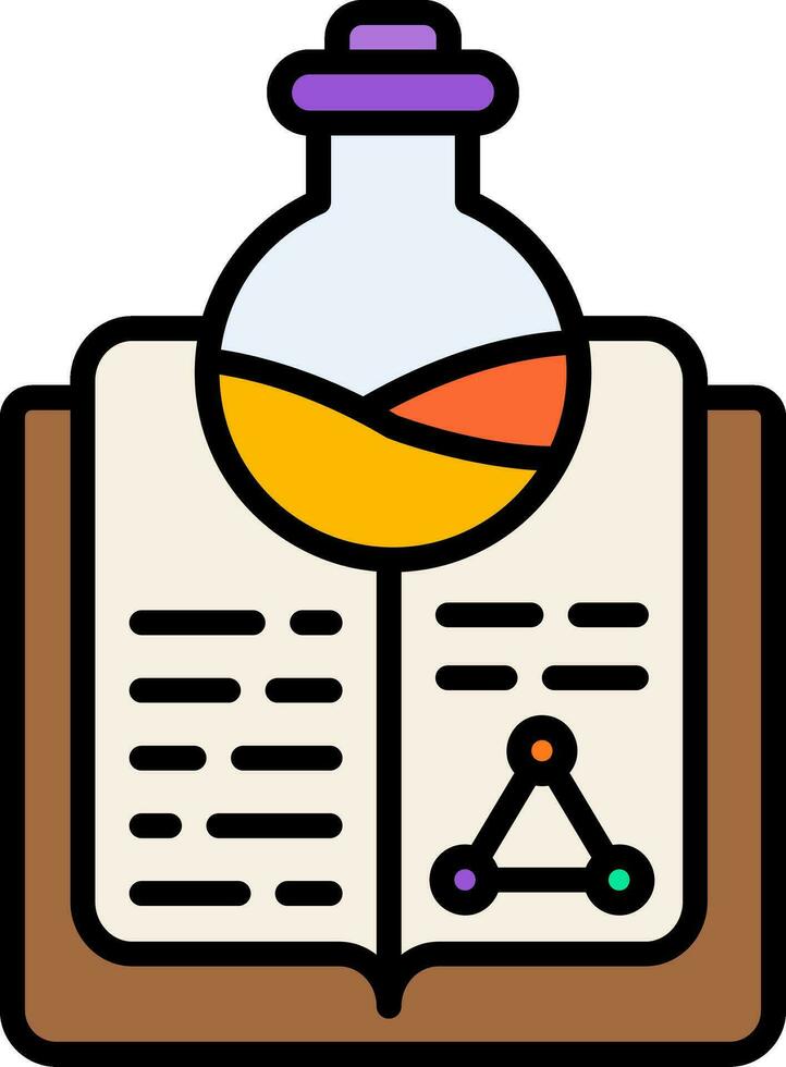 Ciencias libro vector icono