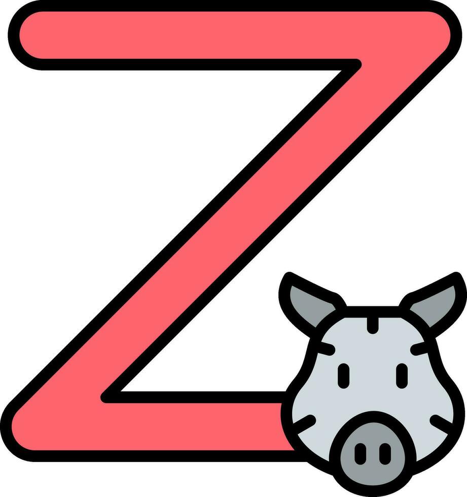 capital z vector icono