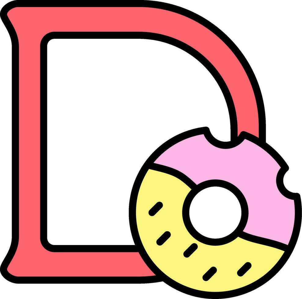 Capital D Vector Icon