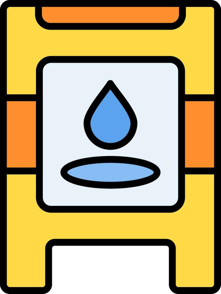 Wet Floor Vector Icon