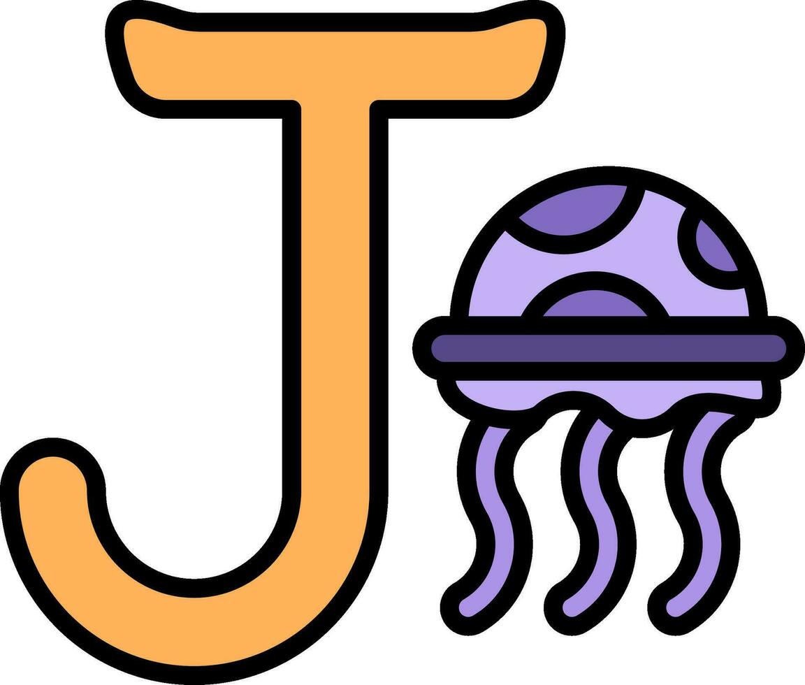 capital j vector icono