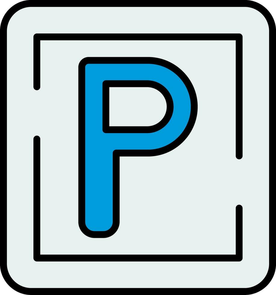 icono de vector de señal de estacionamiento