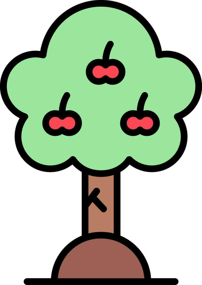 manzana árbol vector icono