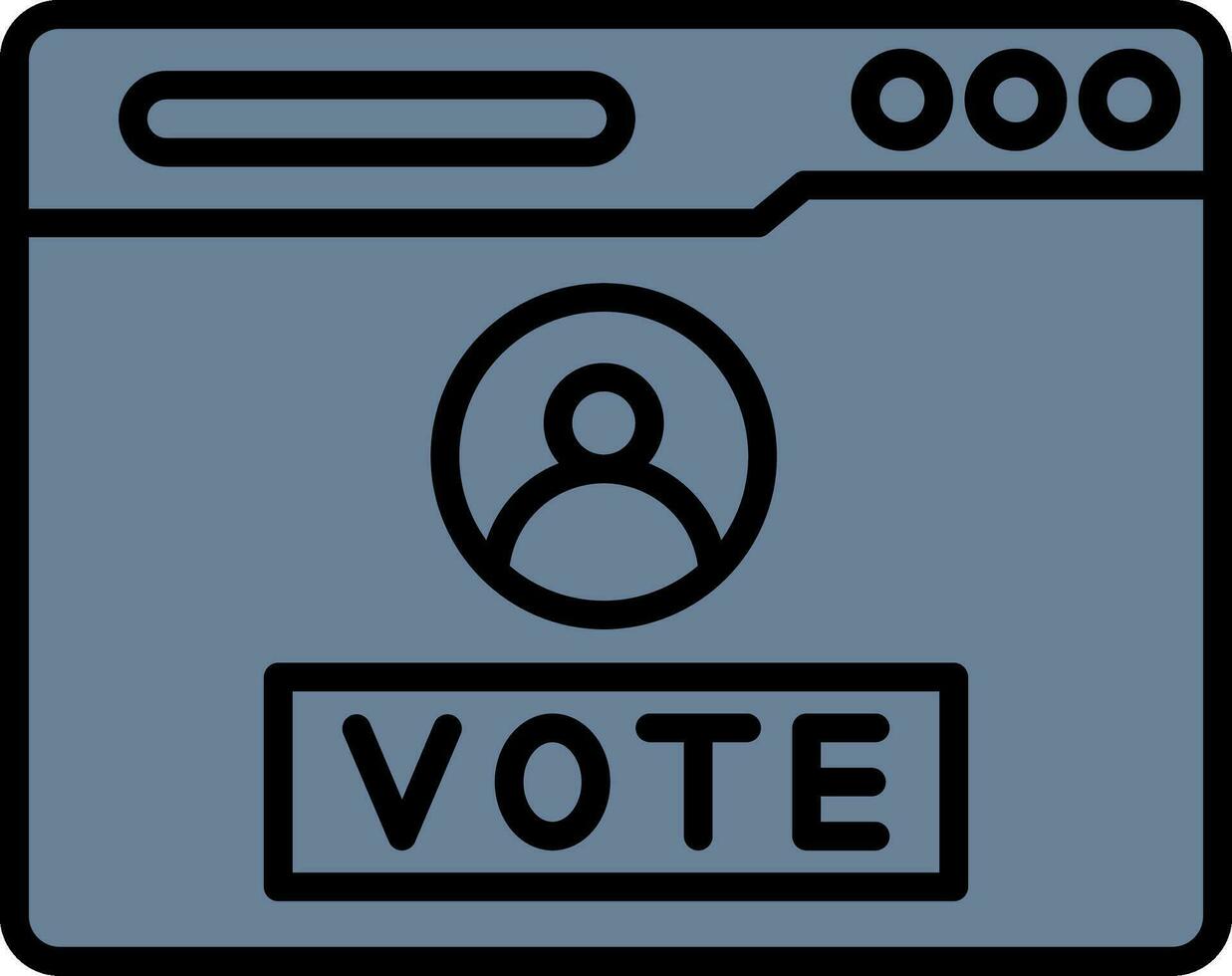 icono de vector de voto