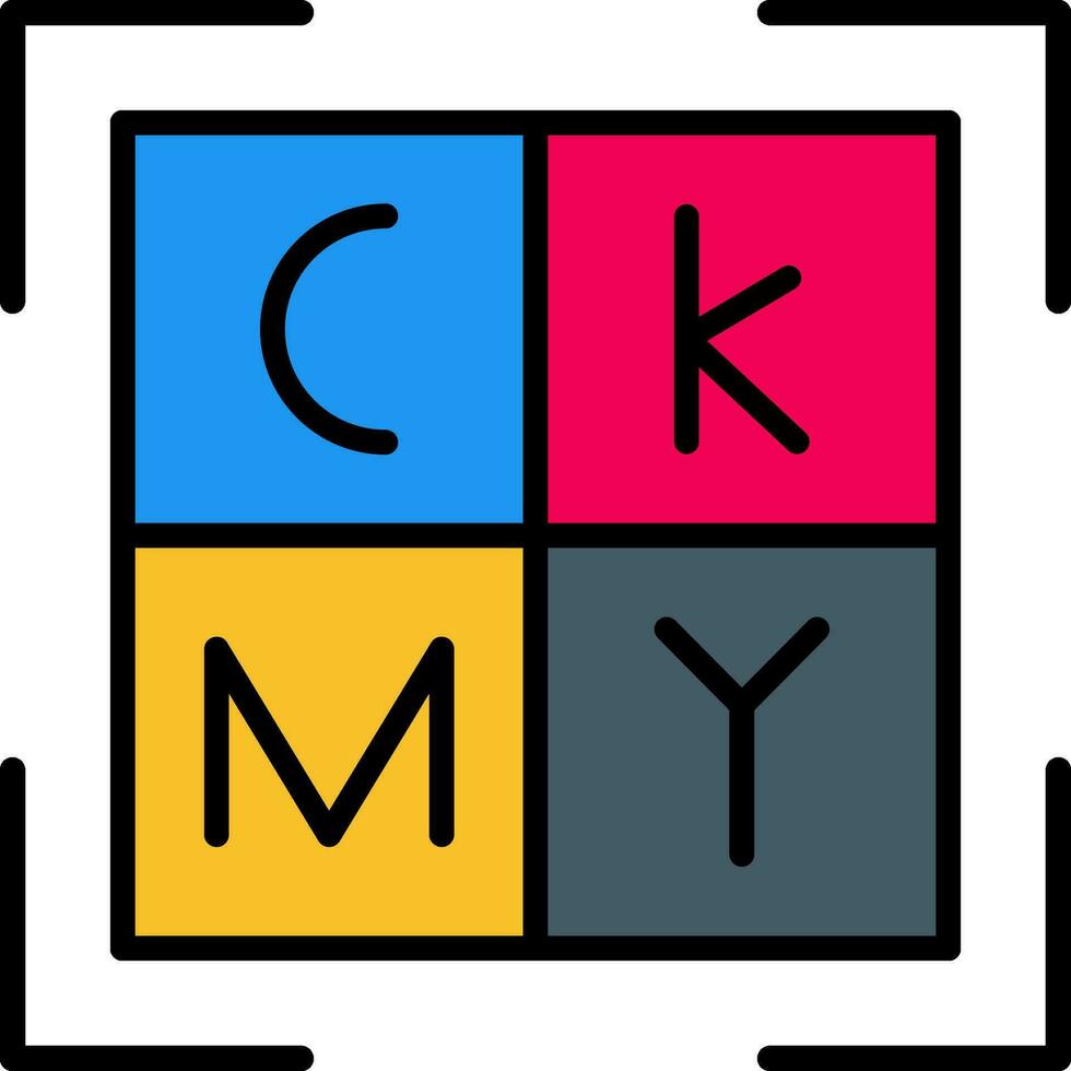 icono de vector de cmyk