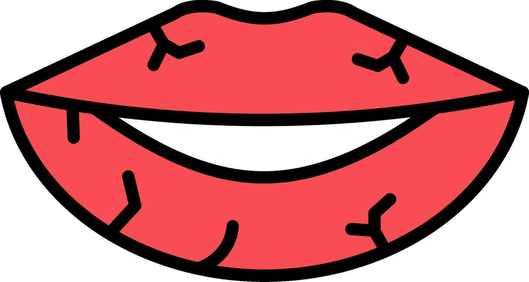 Dried Lips Vector Icon