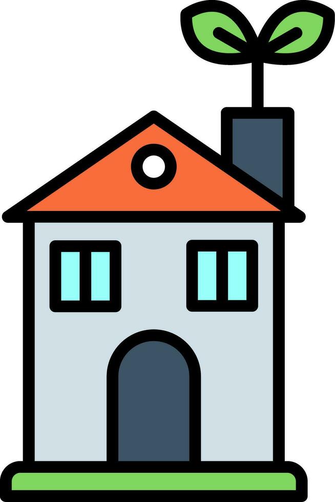 Eco House Vector Icon