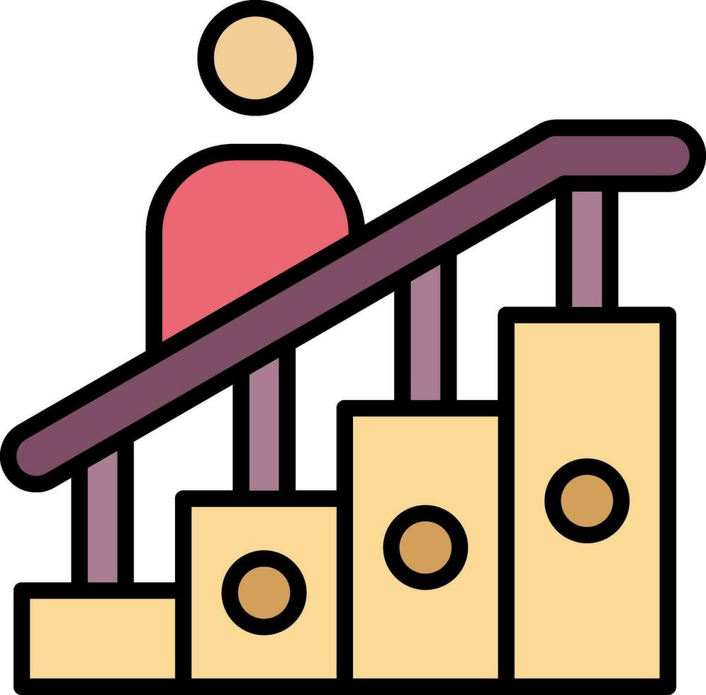 icono de vector de escalera mecánica