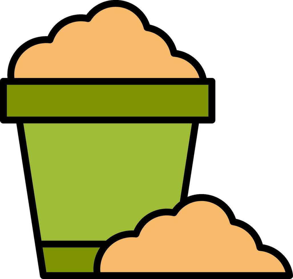 Sand Bucket Vector Icon