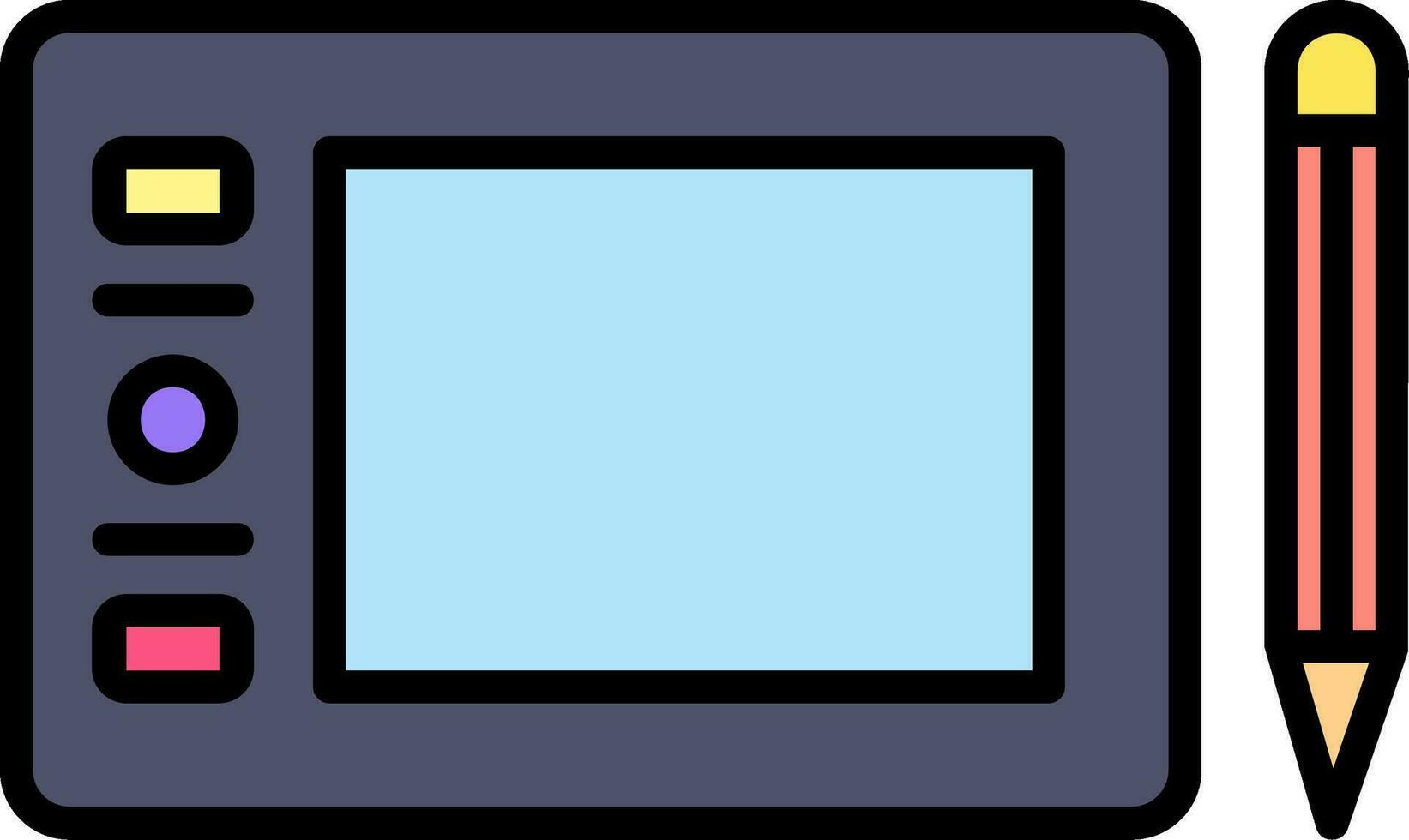 icono de vector de tableta gráfica