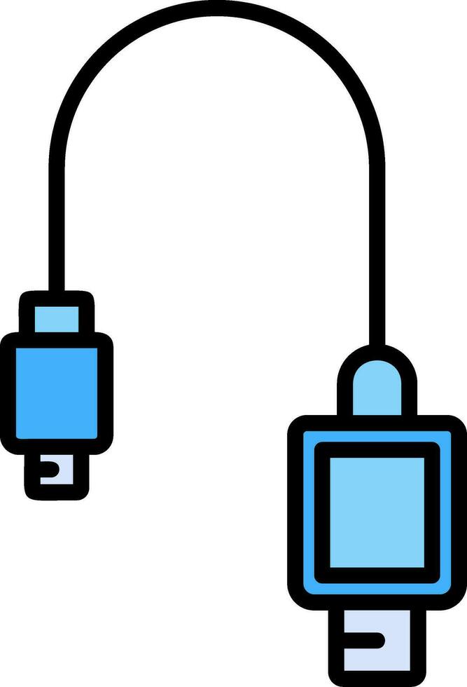 icono de vector de cable usb