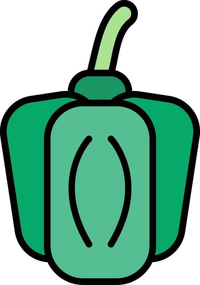 Green Pepper Vector Icon