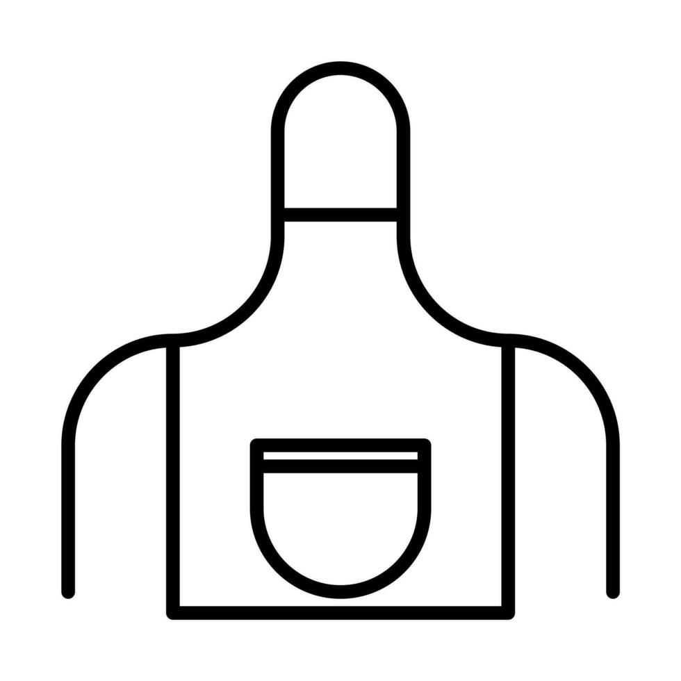apron icon in line style vector