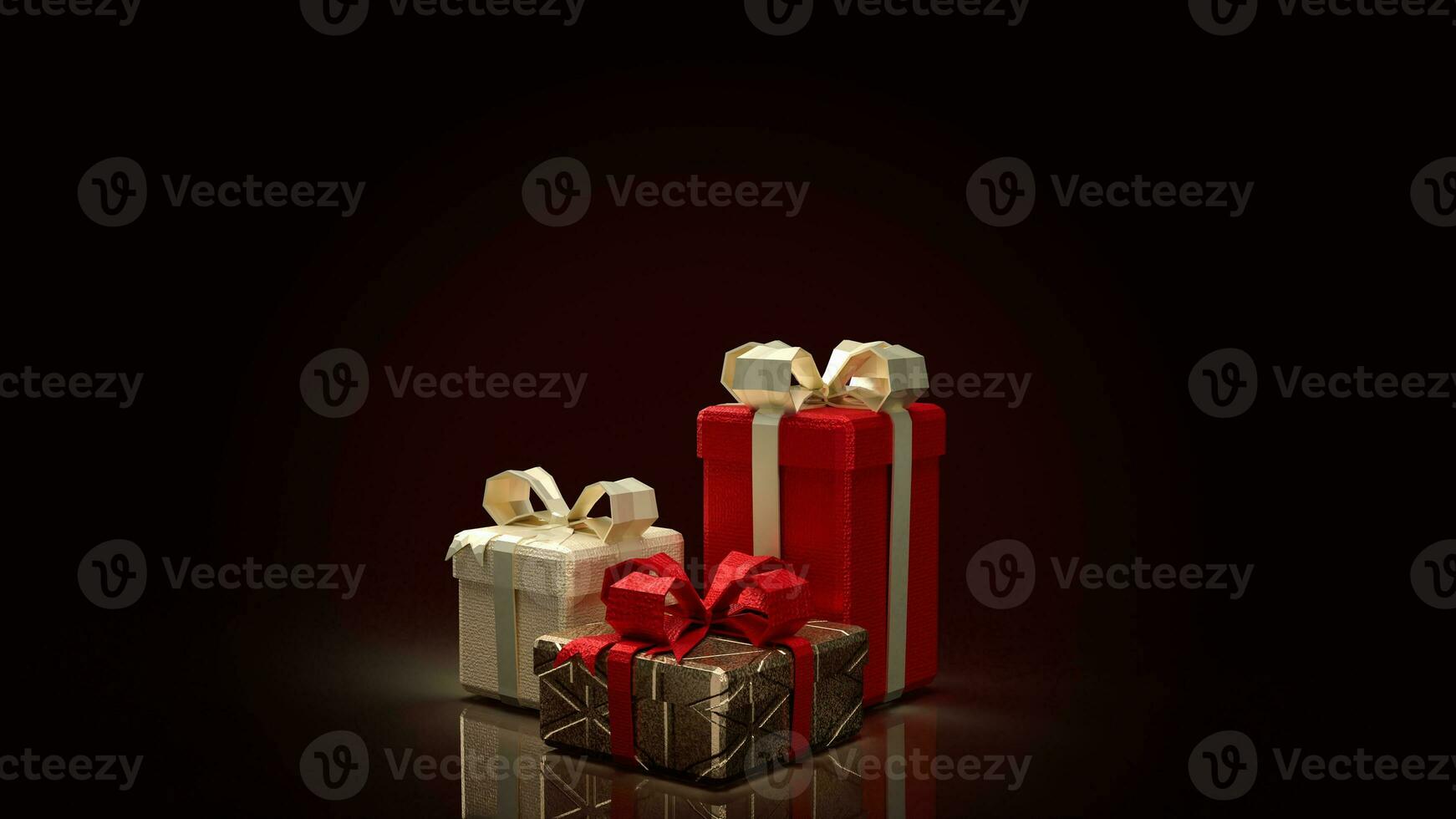 The Gift box for Holiday or celebrity and marketing concept 3d rendering photo