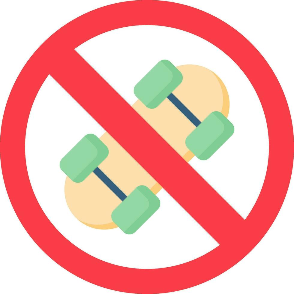 No Skateboard Vector Icon