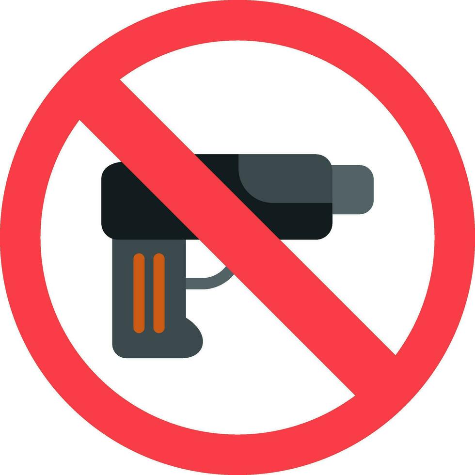 No Weapons Vector Icon