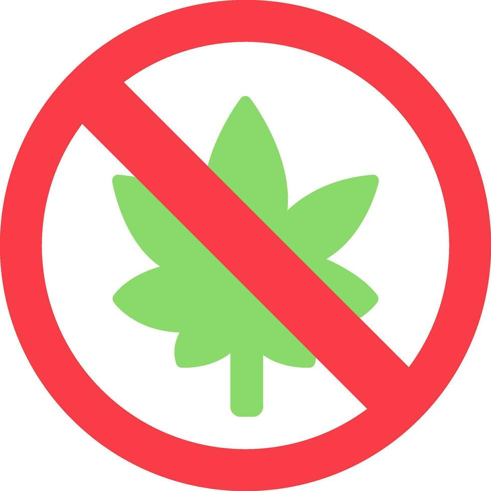 No Cannabis Vector Icon