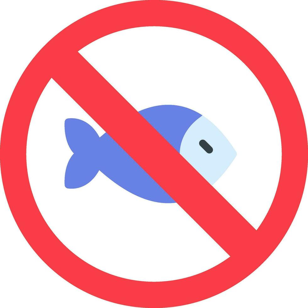 No Fishing Vector Icon