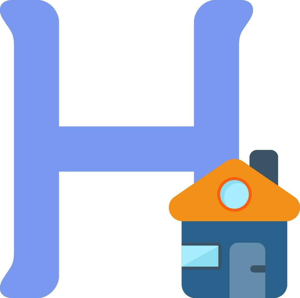 capital h vector icono