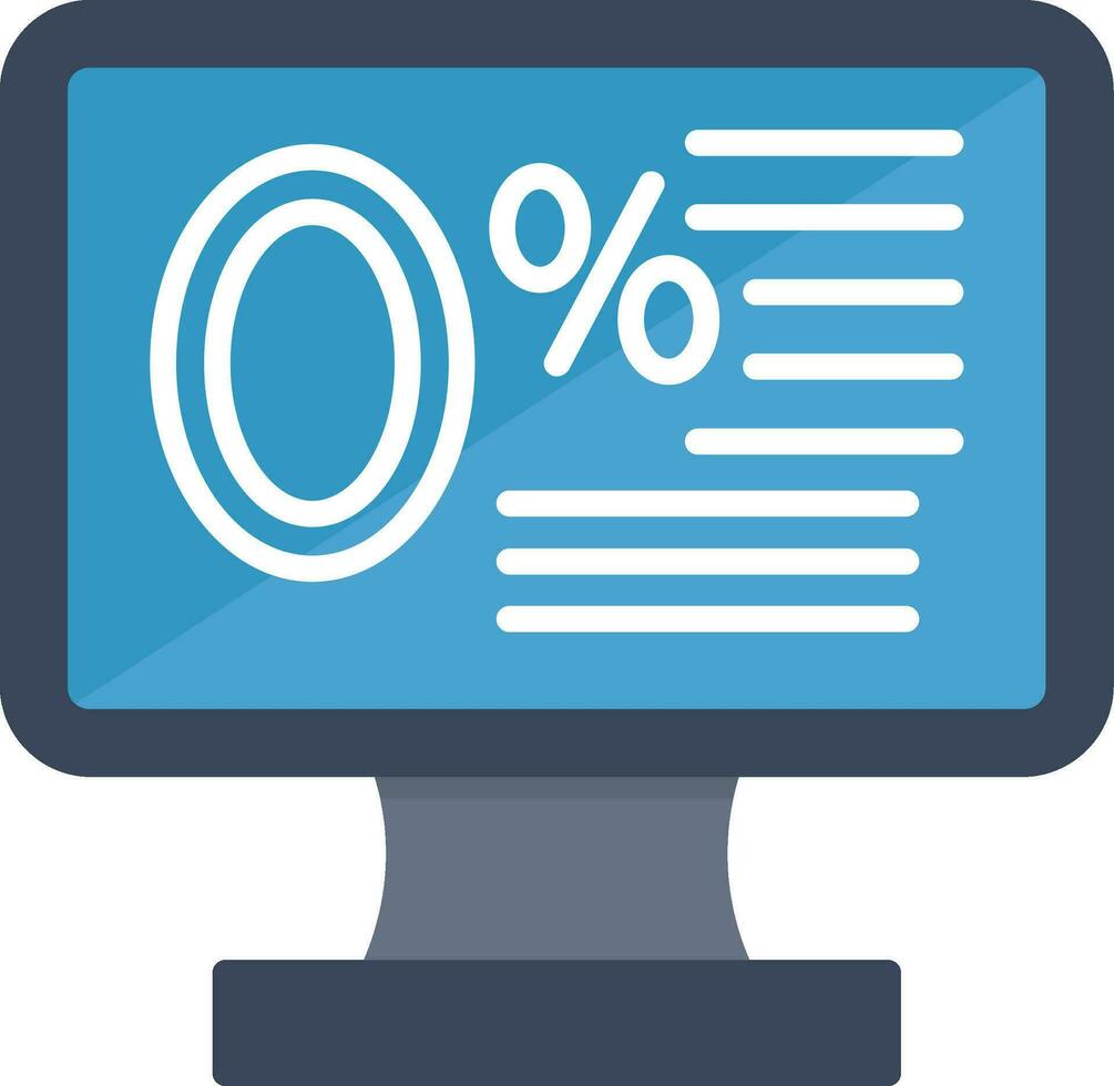 Zero Percent Vector Icon