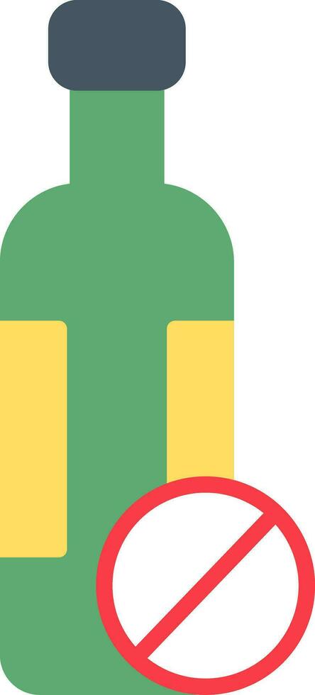 No Alcohol Vector Icon