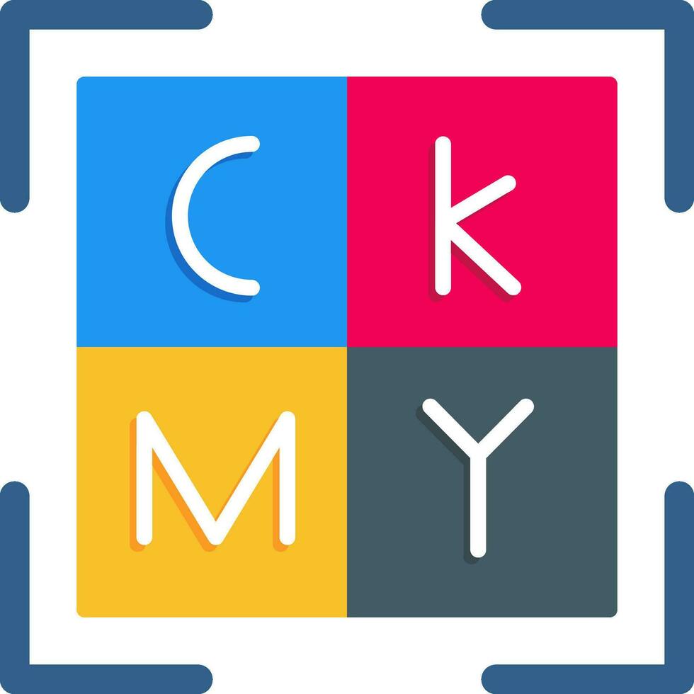 icono de vector de cmyk