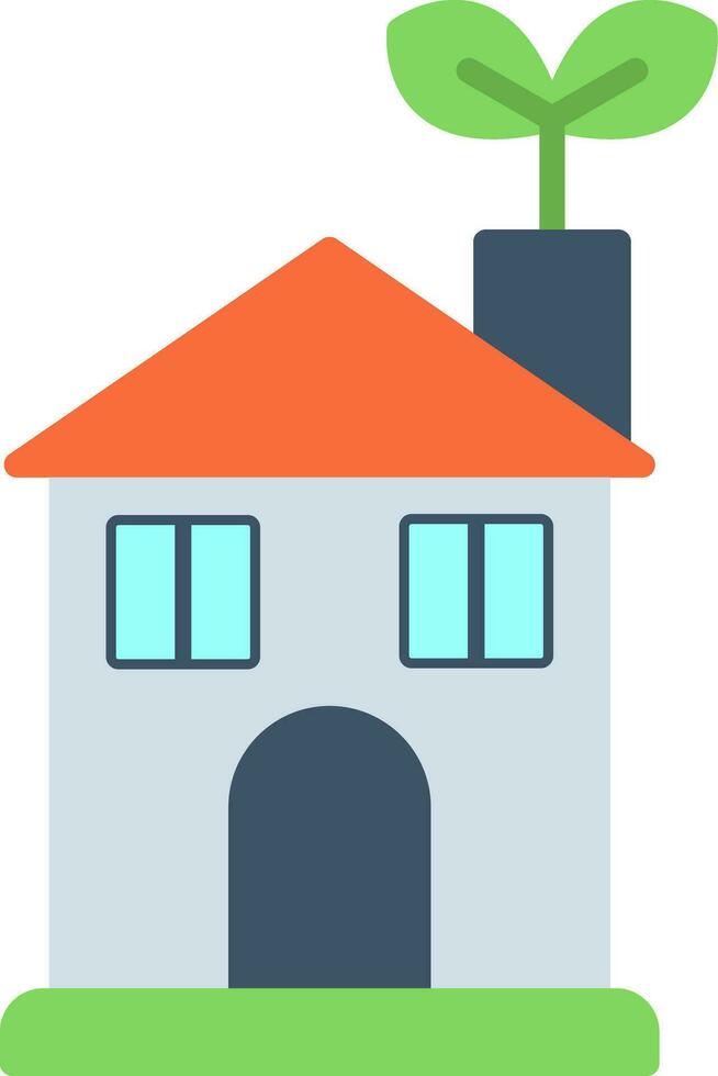 Eco House Vector Icon