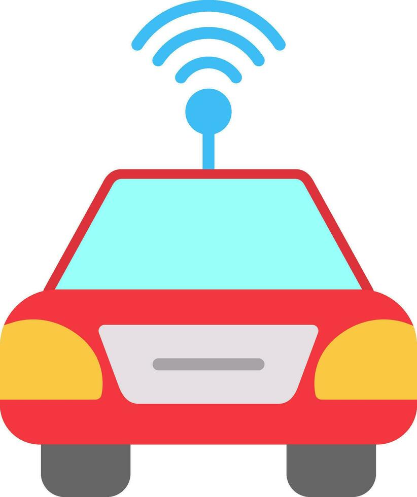 Autonomous Car Vector Icon