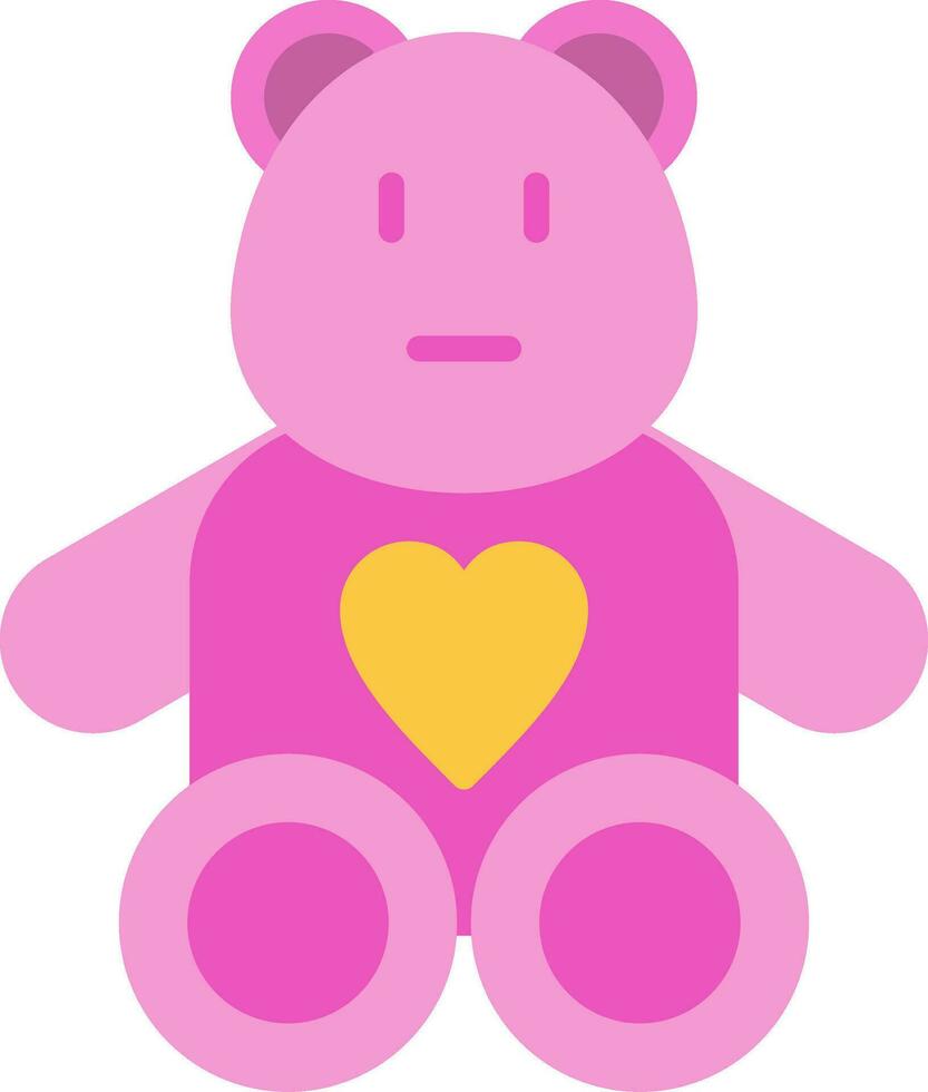 icono de vector de oso de peluche