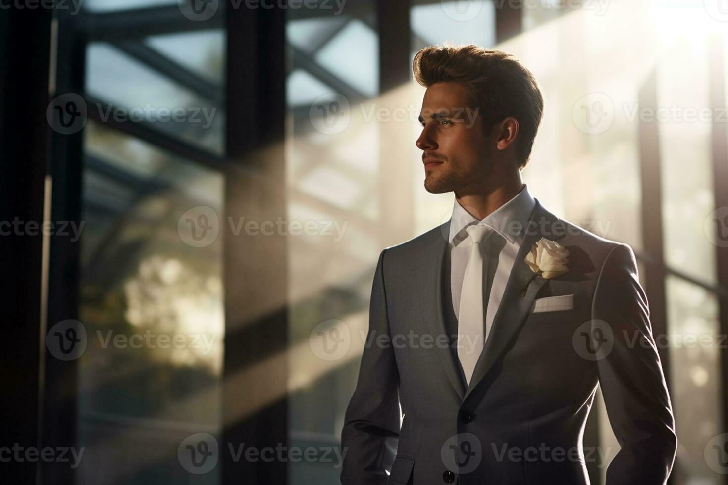 novio en Boda vestir en bokeh estilo antecedentes foto