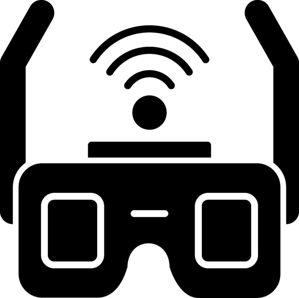 icono de vector de gafas inteligentes