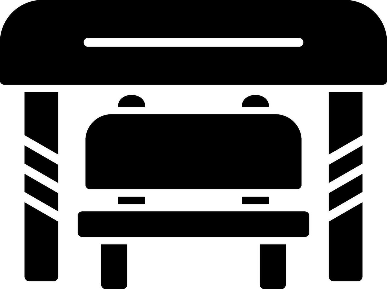 icono de vector de parada de autobús