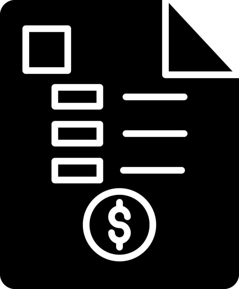 Receipt Vector Icon