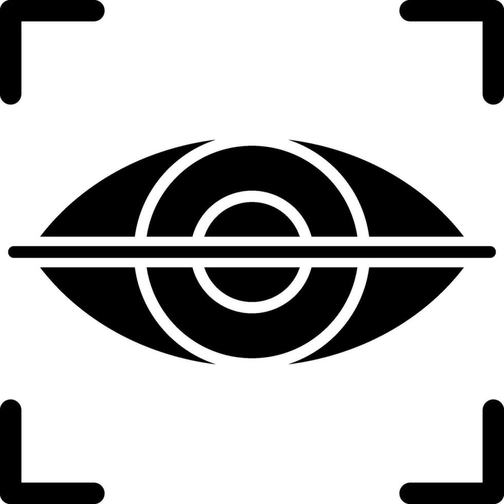 icono de vector de exploración ocular