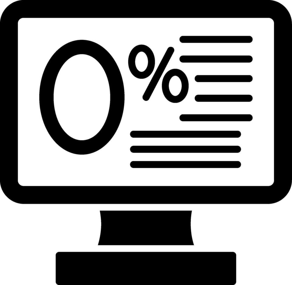 Zero Percent Vector Icon