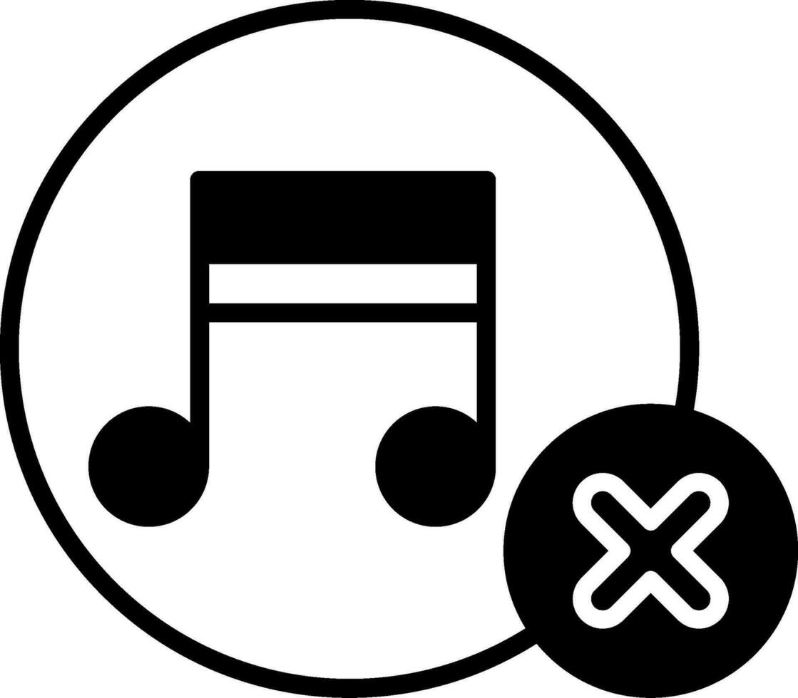 No Music Vector Icon