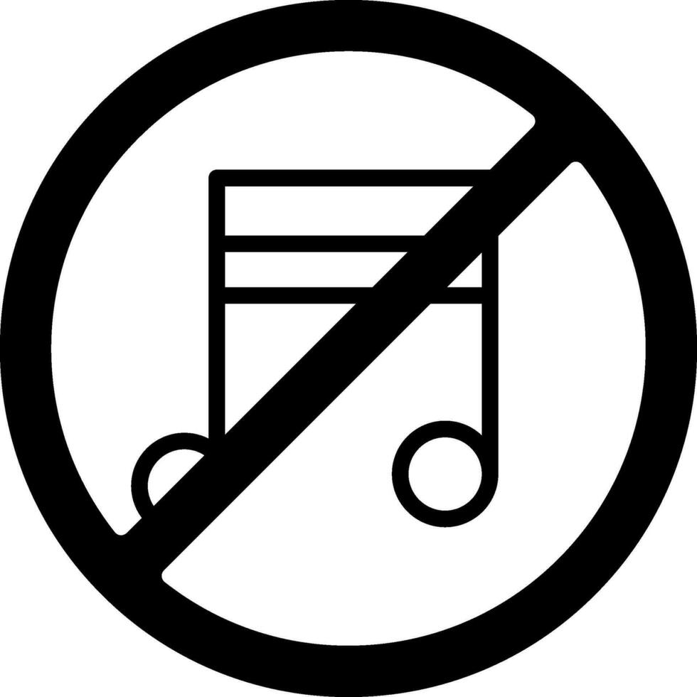 sin icono de vector de música