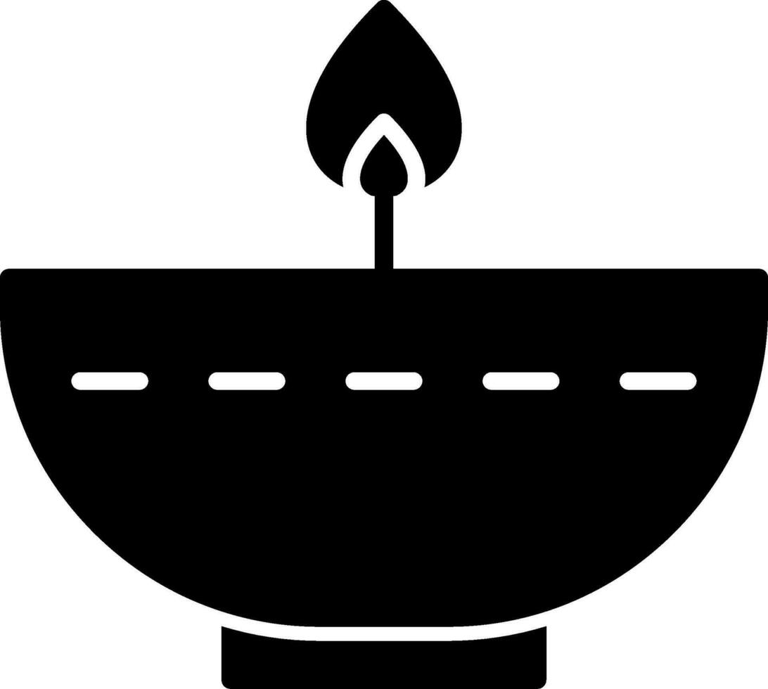 Oil Lamp Vector Icon