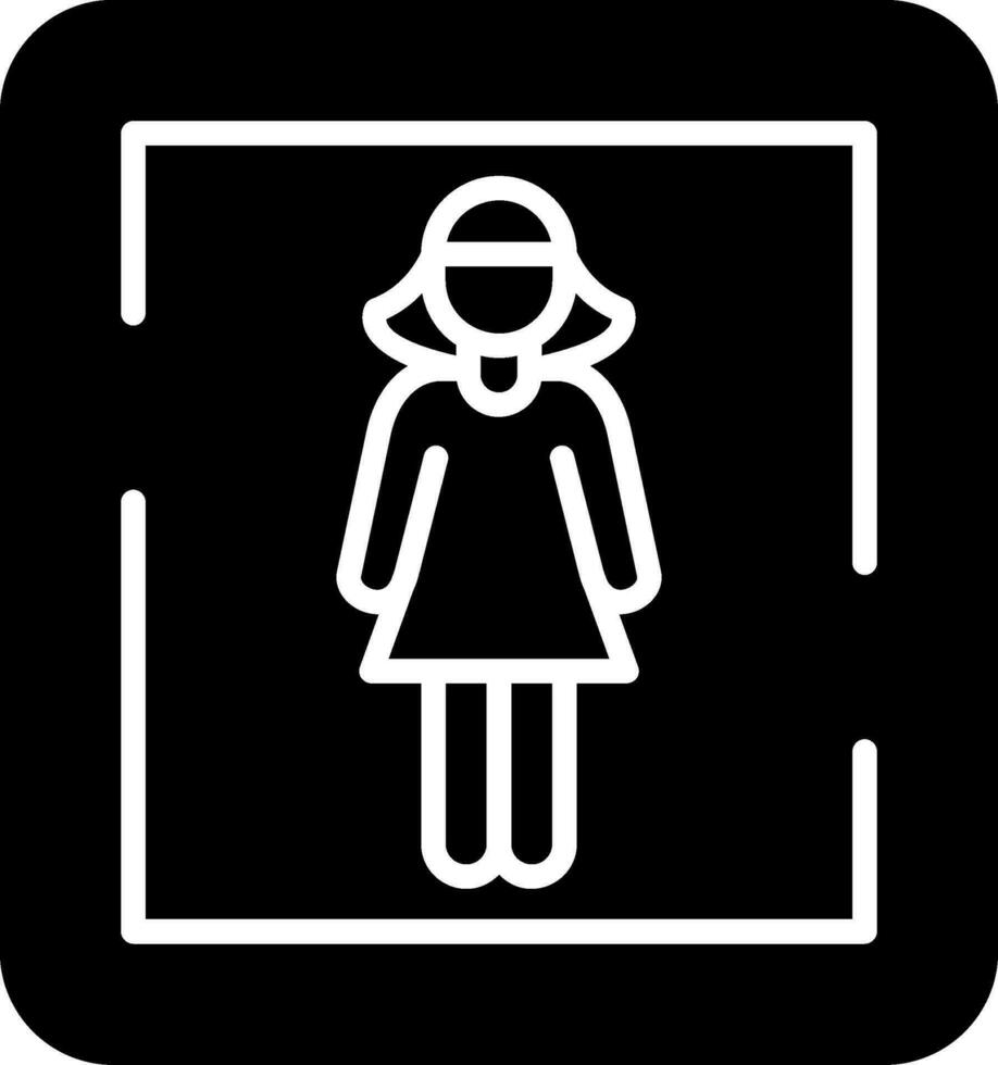 Female Toilet Sign Vector Icon