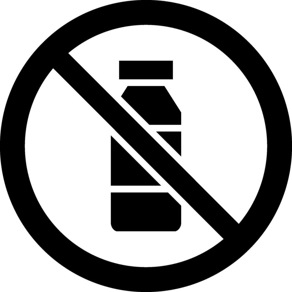 No botella vector icono