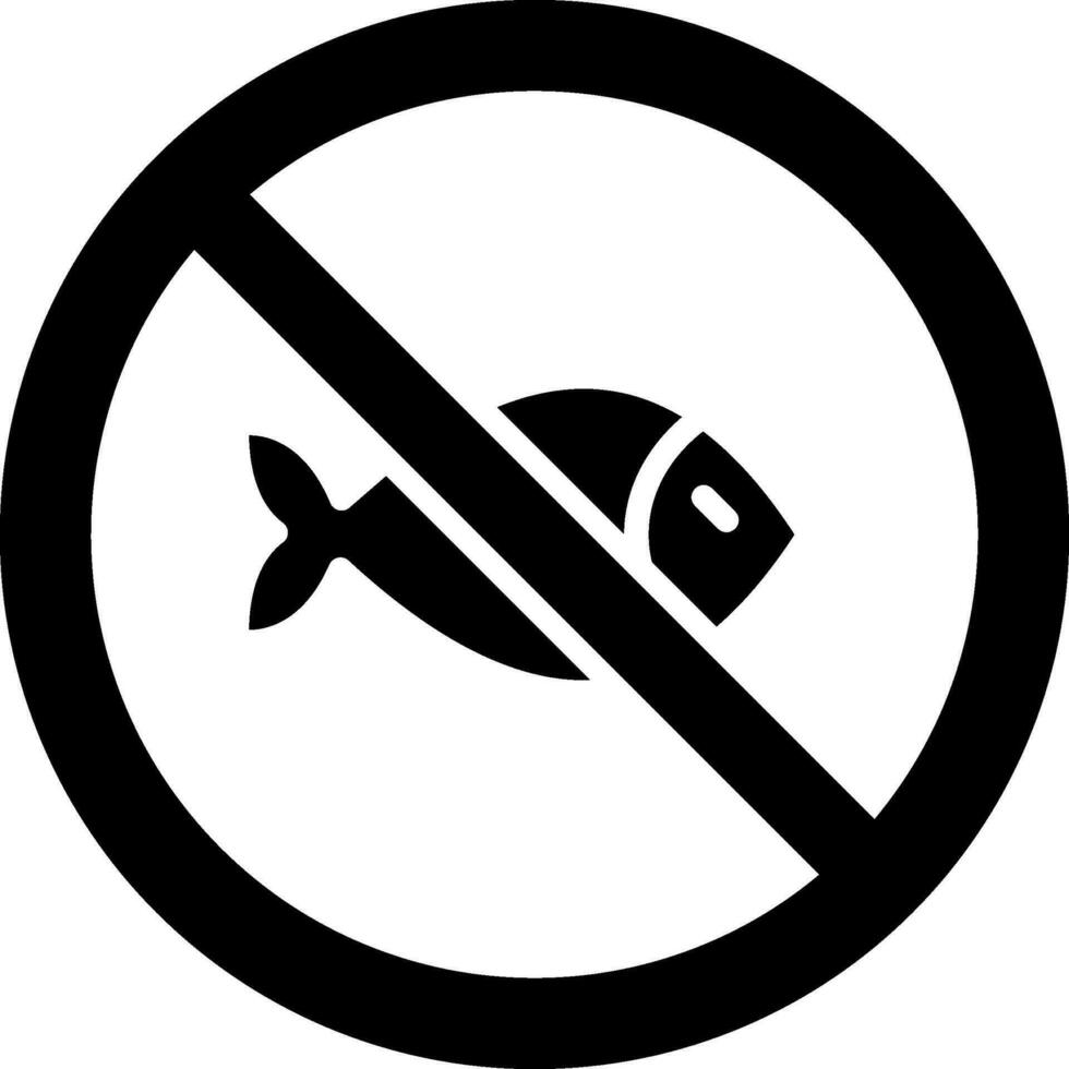 No Fishing Vector Icon