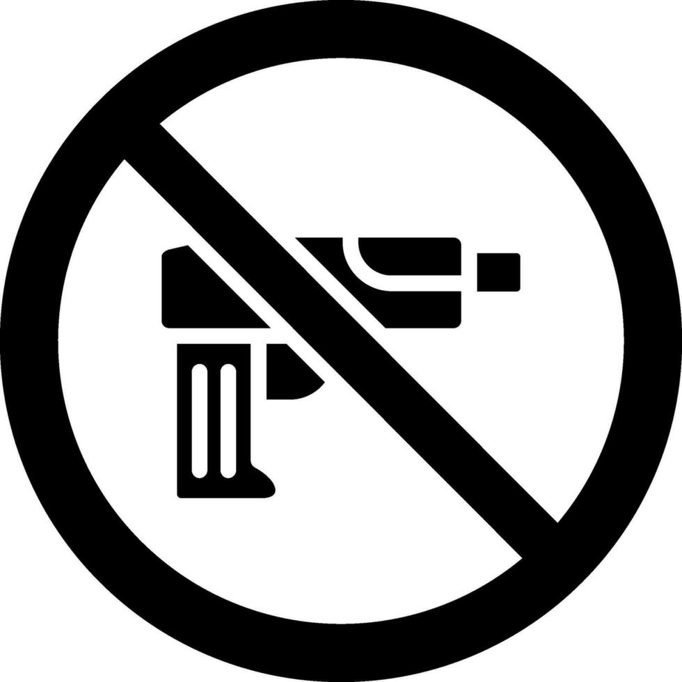 No Weapons Vector Icon