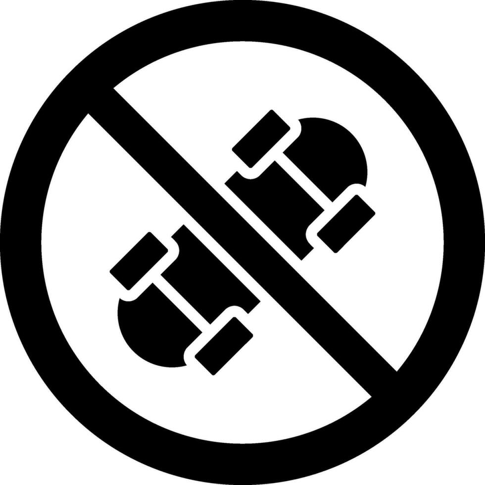 No Skateboard Vector Icon
