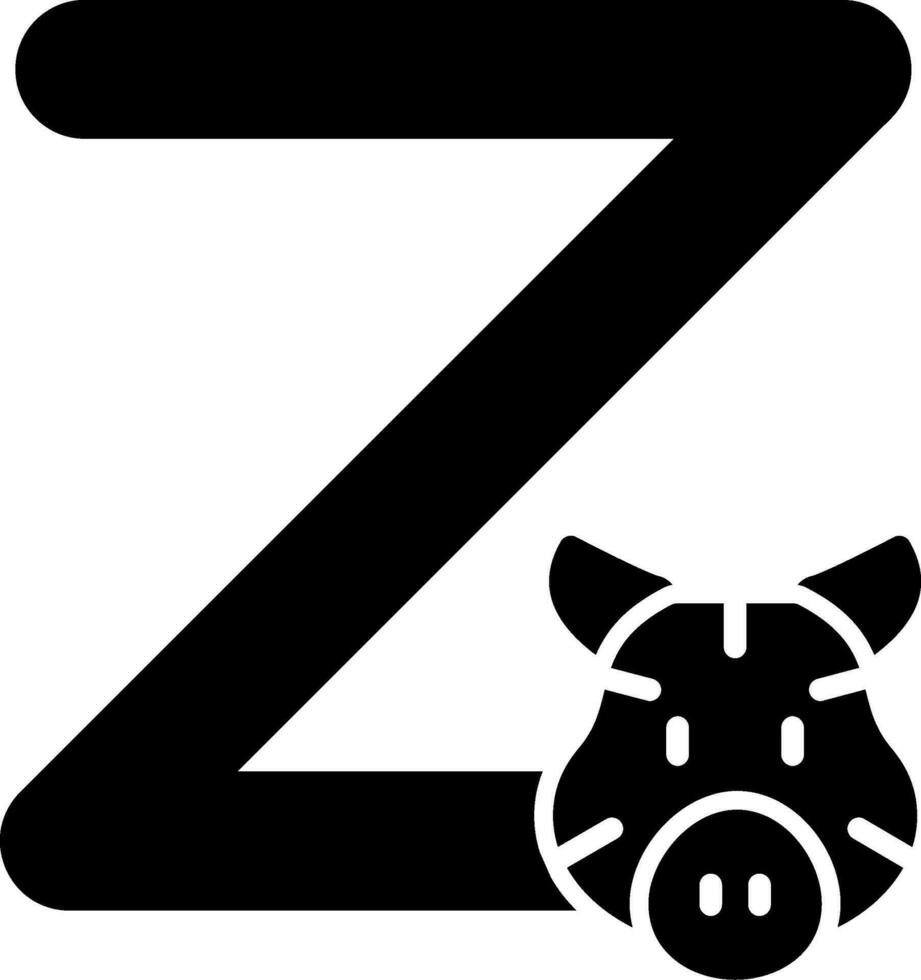 capital z vector icono