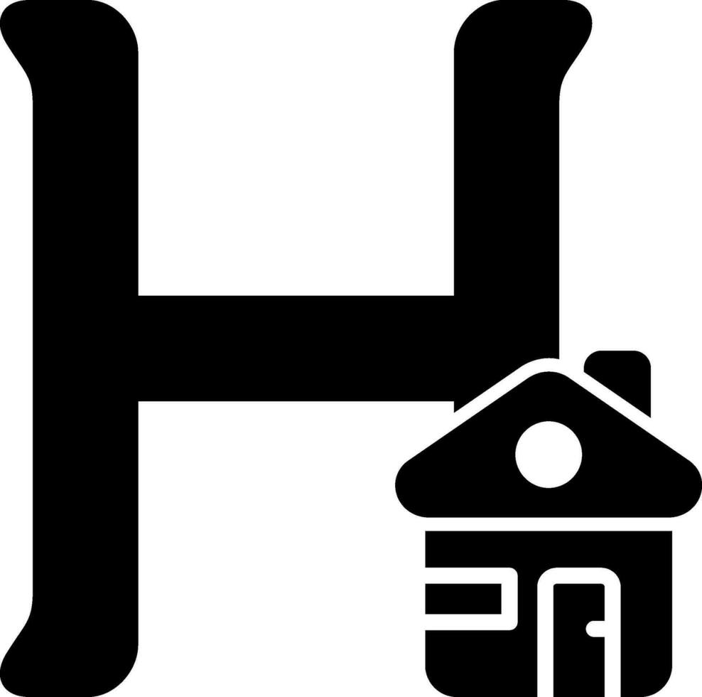 capital h vector icono